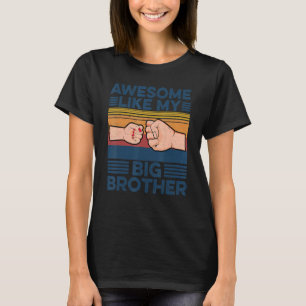 T-shirt Awesome Comme Mon Big Brother Fist Bump Family Mat