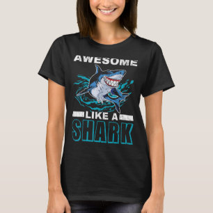 T-shirt Awesome Comme Un Requin Biologie Marine Animal De 