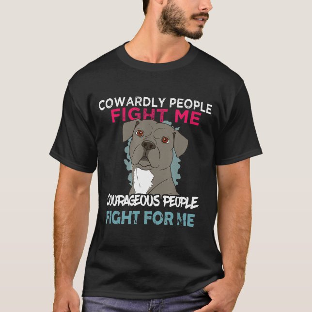 T-shirt Awesome Courageux gens Pitbull Pit Bull (Devant)