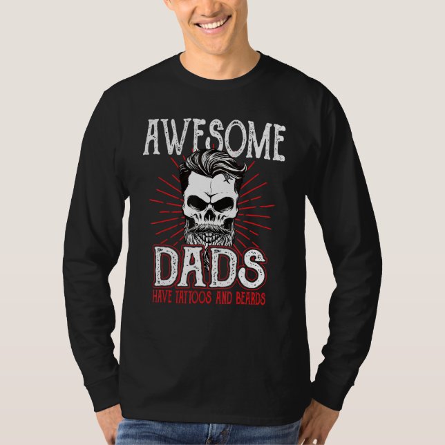 T-shirt Awesome Dad's Have Tattoos Father Son Daughter Dad (Devant)