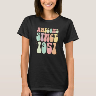 T-shirt Awesome Depuis 1951 Anniversaire 71 Anniversaire F