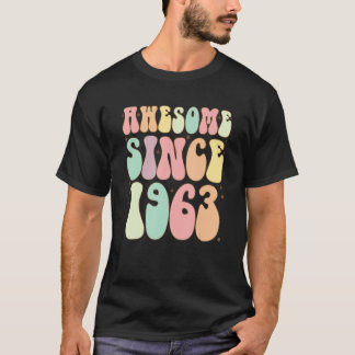 T-shirt Awesome Depuis 1963 Anniversaire 59 Anniversaires