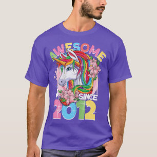 T-shirt Awesome depuis 2012 10e anniversaire fille 10 ans