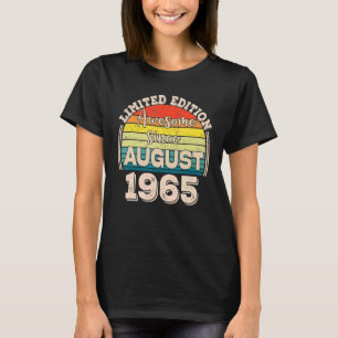 T-shirt Awesome depuis août 1965 Né en août Papa Maman B