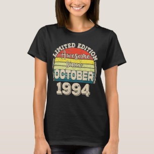 T-shirt Awesome depuis octobre 1994 Né en octobre Papa Mam