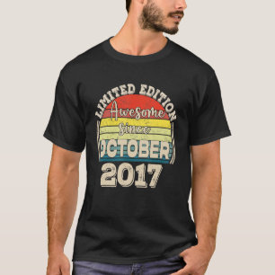 T-shirt Awesome depuis Octobre 2017 Né en Octobre Papa Mam