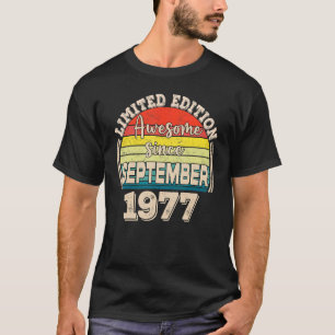 T-shirt Awesome depuis septembre 1977 Né en septembre papa