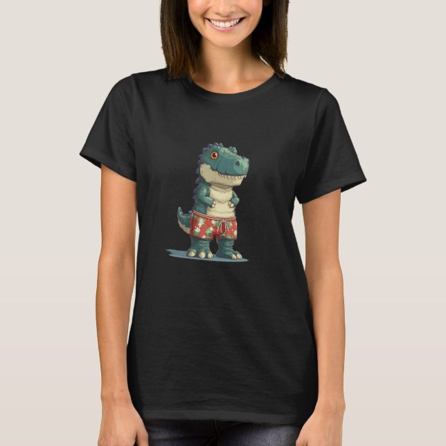 T-shirt Awesome Dinosaur for Swim Shorts and Holiday Lover (Devant)