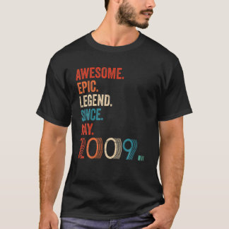 T-shirt Awesome Epic Legend Depuis Mai 2009 13E Anniversai