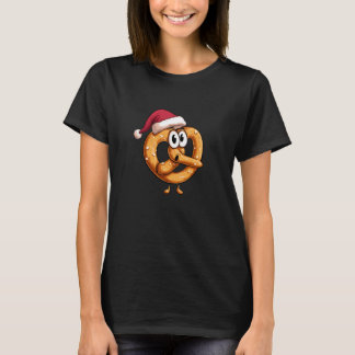 T-shirt Awesome Festive Pretzel with Santa Claus Hat Costu