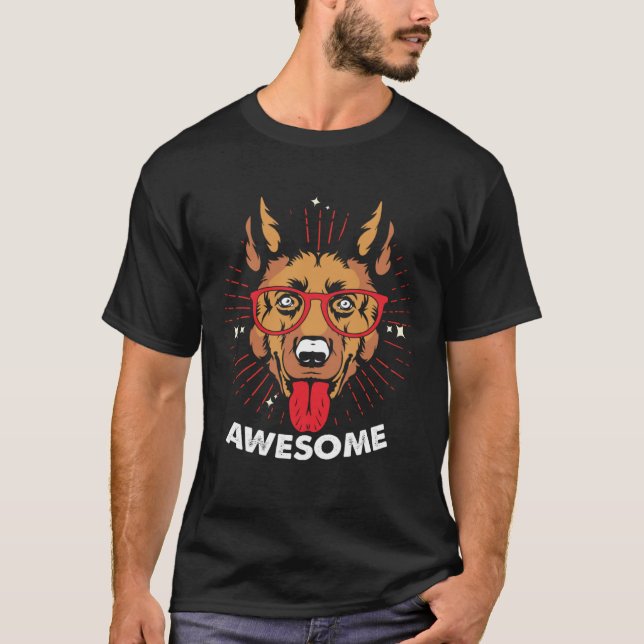 T-shirt Awesome German Shepherd (Devant)