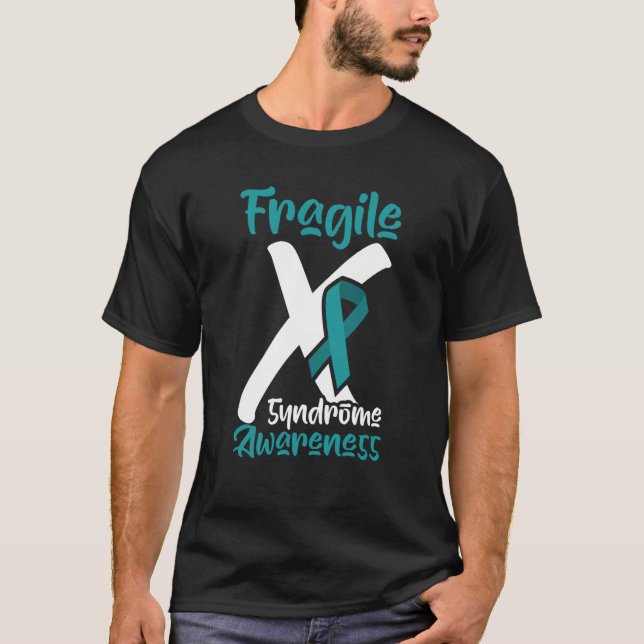 T-shirt Awesome Gloves For Fighter Fragile X Syndrome (Devant)