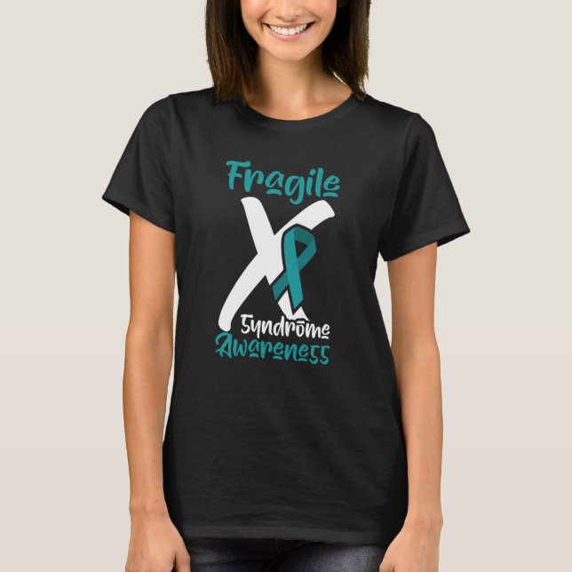 T-shirt Awesome Gloves For Fighter Fragile X Syndrome (Devant)