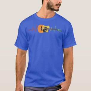 T-shirt Awesome Guitar Vintage Heartbeat Musicians Musical