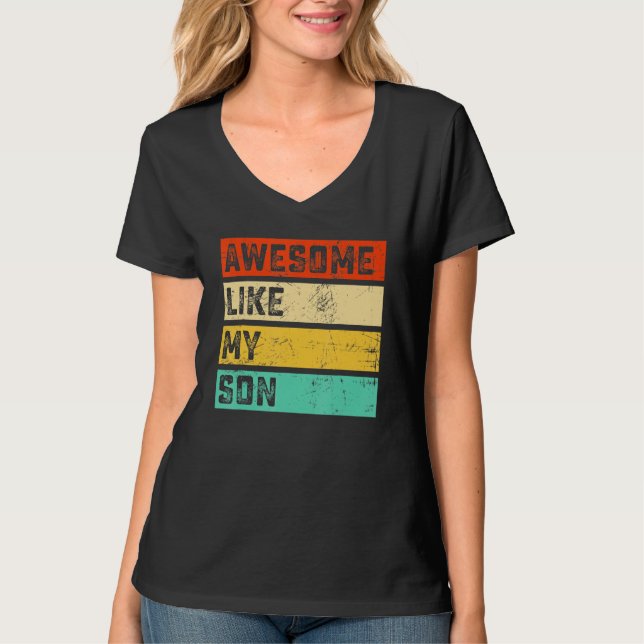 T-shirt Awesome Like My Daughter Father's Day Men Funny (Devant)