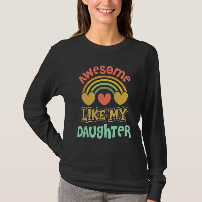 T-shirt Awesome Like My Daughter Men Fathers Day Dad 2 (Devant)