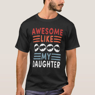 T-shirt Awesome Like My Daughter Retro Men Dad Funny Fathe