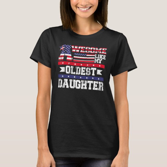 T-shirt Awesome Like My Oldest Daughter  Father Mom Dad Jo (Devant)