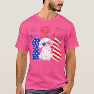 T-shirt Awesome Maltese Dog American Flag 4th of July Prem