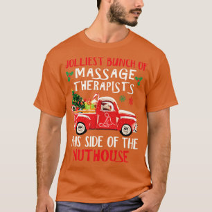T-shirt Awesome Massage Therapist Camion Rouge Merry Chris
