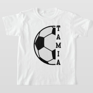 T-shirt Awesome Nom Personnalisé Soccer Ball Sports Enfant