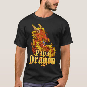 T-shirt Awesome Papa Dragon Fearsome Dragon Imaginaire Pap