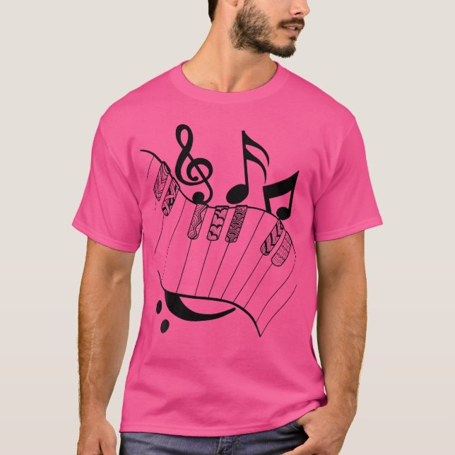 T-shirt Awesome Piano Player Gift Shirt Piano Teacher Keyb (Devant)