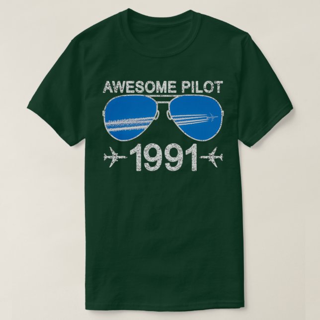 T-shirt Awesome Pilot 1991 30e anniversaire (Design devant)