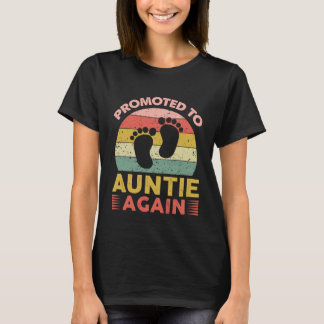 T-shirt Awesome Promoted To Auntie Again  Aunt Again