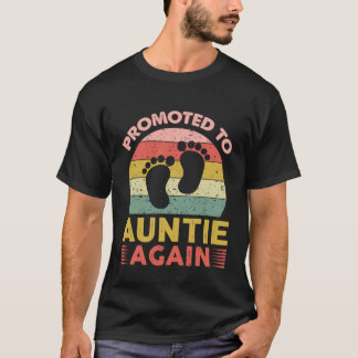 T-shirt Awesome Promoted To Auntie Again  Aunt Again