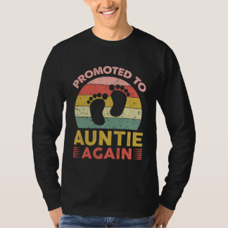 T-shirt Awesome Promoted To Auntie Again  Aunt Again