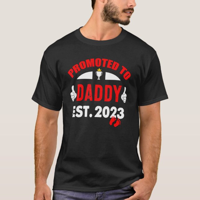 T-shirt Awesome Promoted To Daddy 2023   Pregnancy Announc (Devant)