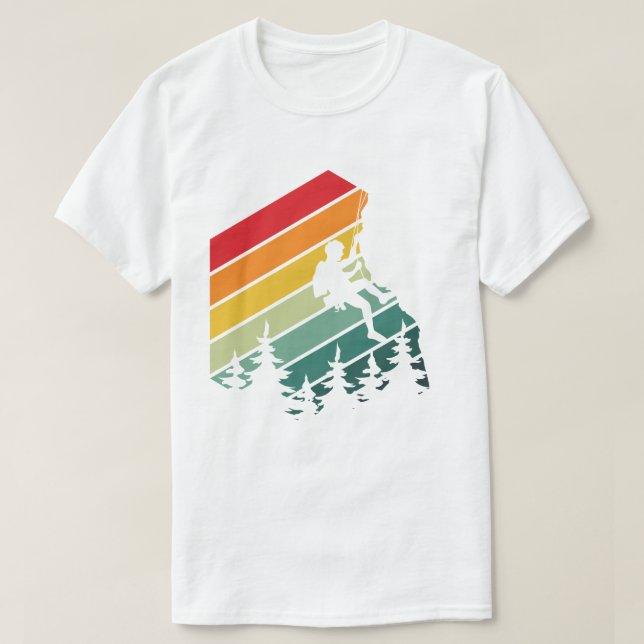 T-shirt Awesome Rock Escalade Aventure Retro Mountain (Design devant)