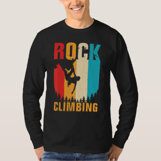 T-shirt Awesome Rock Escalade Retro Mountain Climber Hiker
