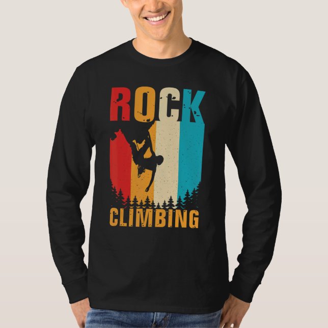 T-shirt Awesome Rock Escalade Retro Mountain Climber Hiker (Devant)