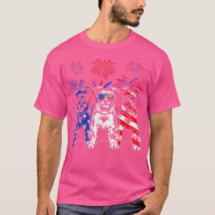 T-shirt Awesome Schnauzer Chien Drapeau américain 4 juille