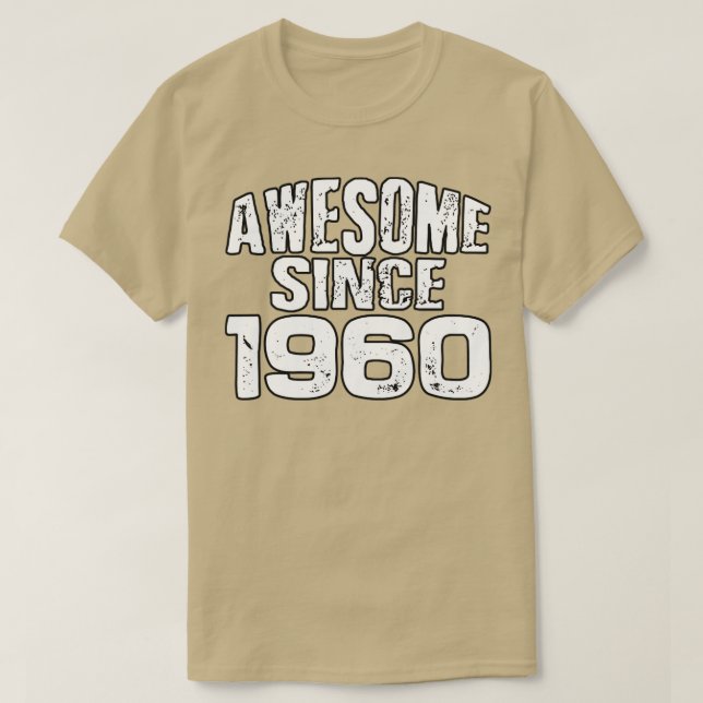 T-shirt Awesome since 19601 (Design devant)