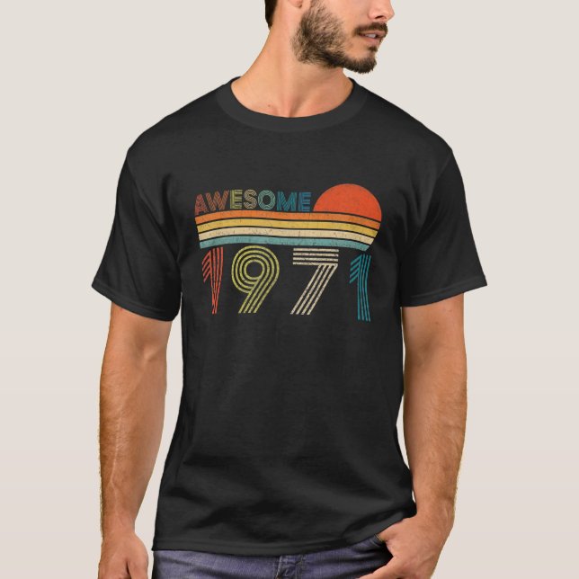 T-shirt Awesome Since 1971 (Devant)