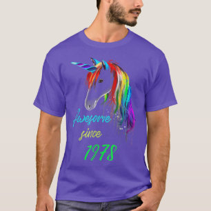 T-shirt Awesome Since 1978 41st Magical Unicorn Birthday 
