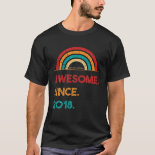 T-shirt Awesome Since 2018 4Th Birthday