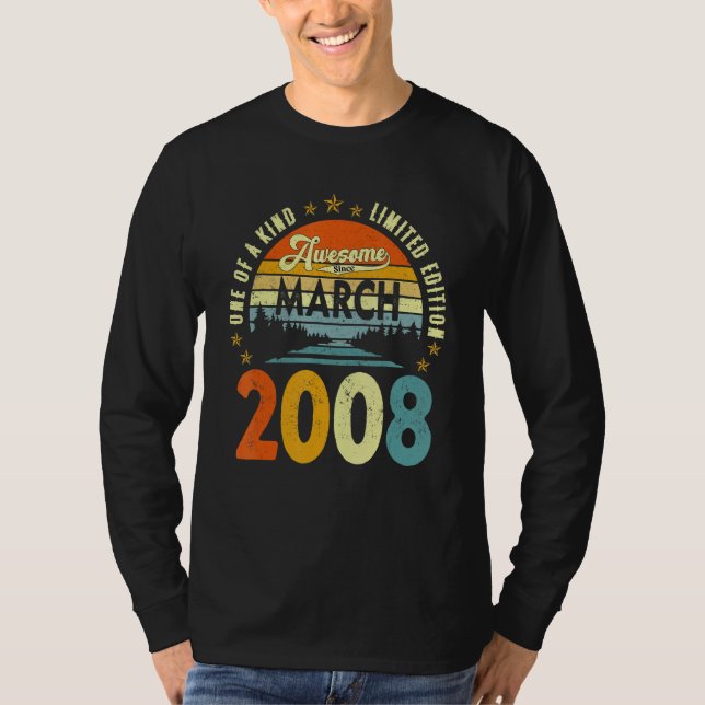 T-shirt Awesome Since March 2008 (Devant)