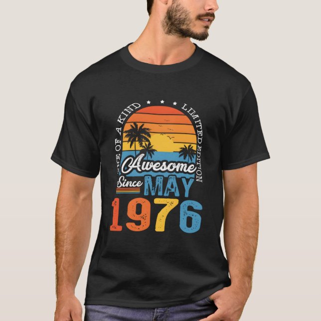 T-shirt Awesome Since May 1976 47Th 47 (Devant)