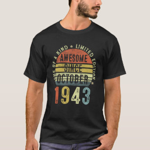 T-shirt Awesome Since October 1943 79 Years Old 79 Birth