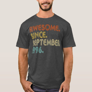 T-shirt Awesome Since September 1996 Vintage 26th Birthday