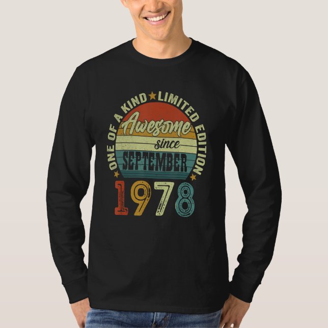 T-shirt Awesome Since Septembre 1978 (Devant)