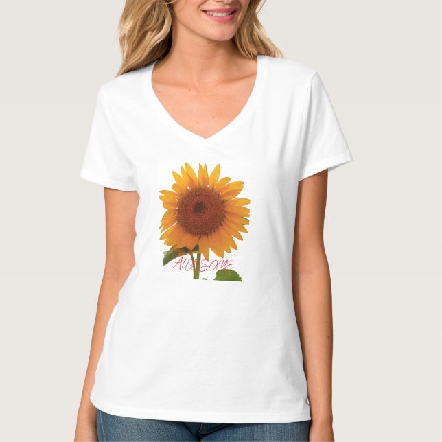 T-SHIRT AWESOME SUNFLOWER (Devant)