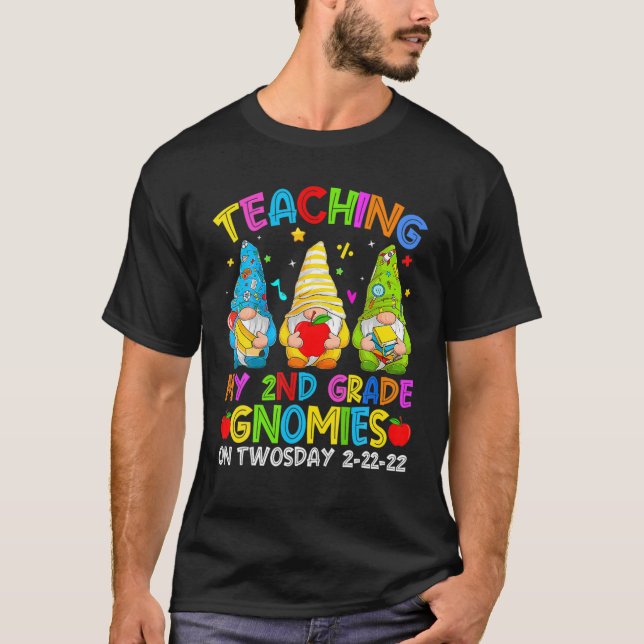 T-shirt Awesome Teaching My 2Nd Grade Gnomies (Devant)