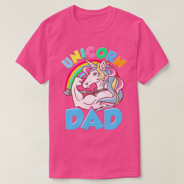 T-shirt Awesome Unicorn Papa Cool Unicorn Dads Essentiel (Design devant)