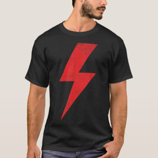 T-shirt Awestro Retro Distressed Avant ' Dos RED Lightnin