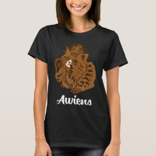 T-shirt Awiens Mème Chat Pour Hommes Femmes Filles Enfants